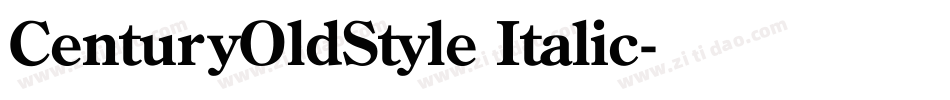 CenturyOldStyle Italic字体转换